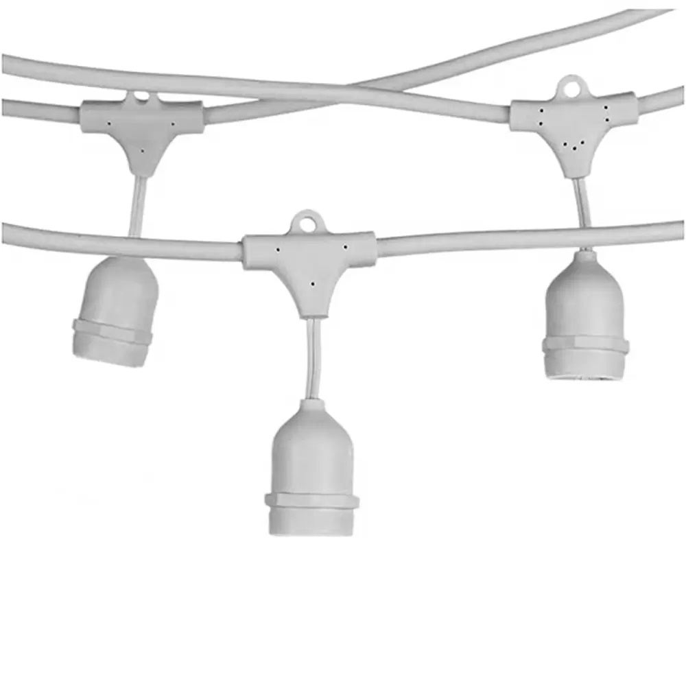 Catena luminosa 10m – 10 E27, IP65, prolungabile - ambraled