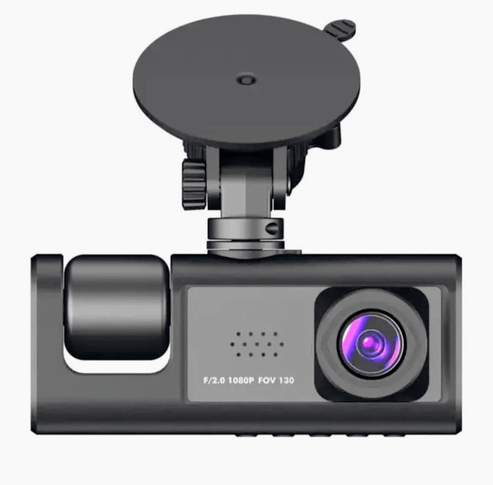 Dash Cam 3 telecamere – HD 1080p con visione notturna e ventosa - ambraled