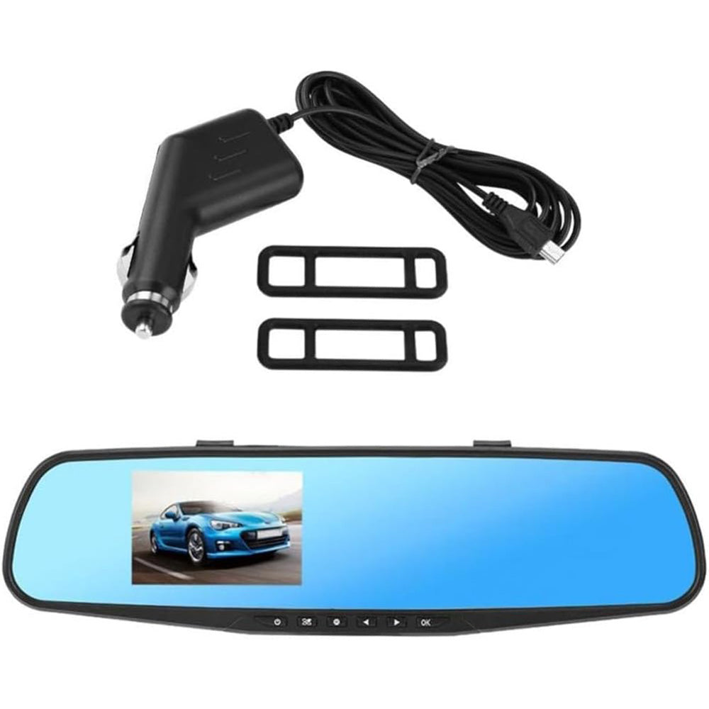 Specchietto retrovisore per auto con telecamera integrata Dash Cam registra il percorso - ambraled