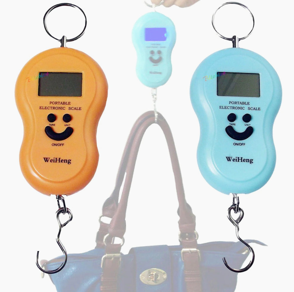 Bilancia portatile LCD – 50kg con gancio per valigie - ambraled