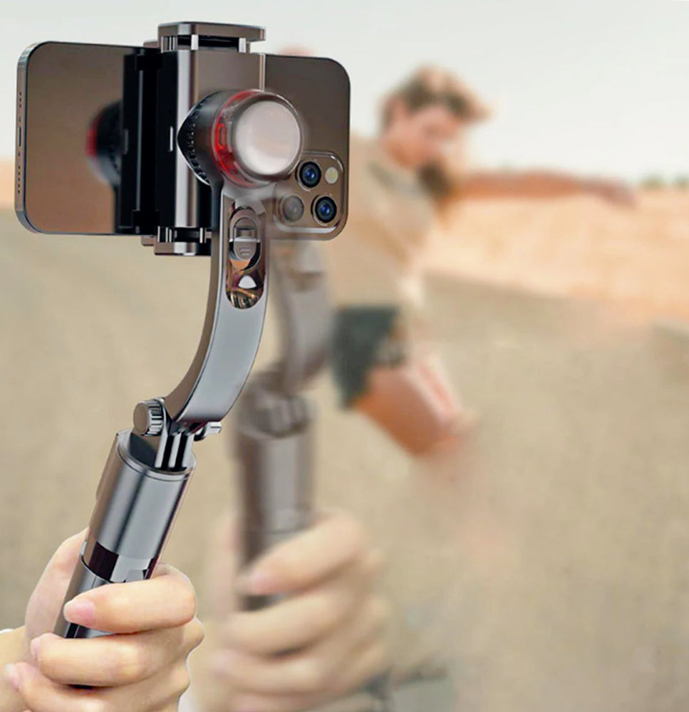 Gimbal smartphone – con treppiede, telecomando e rotazione 360° - ambraled