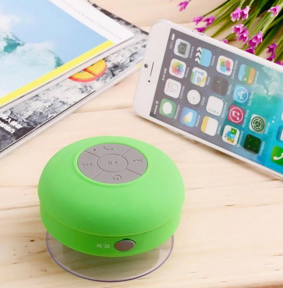 Cassa Bluetooth ricaricabile impermeabile – con microfono e ventosa - ambraled