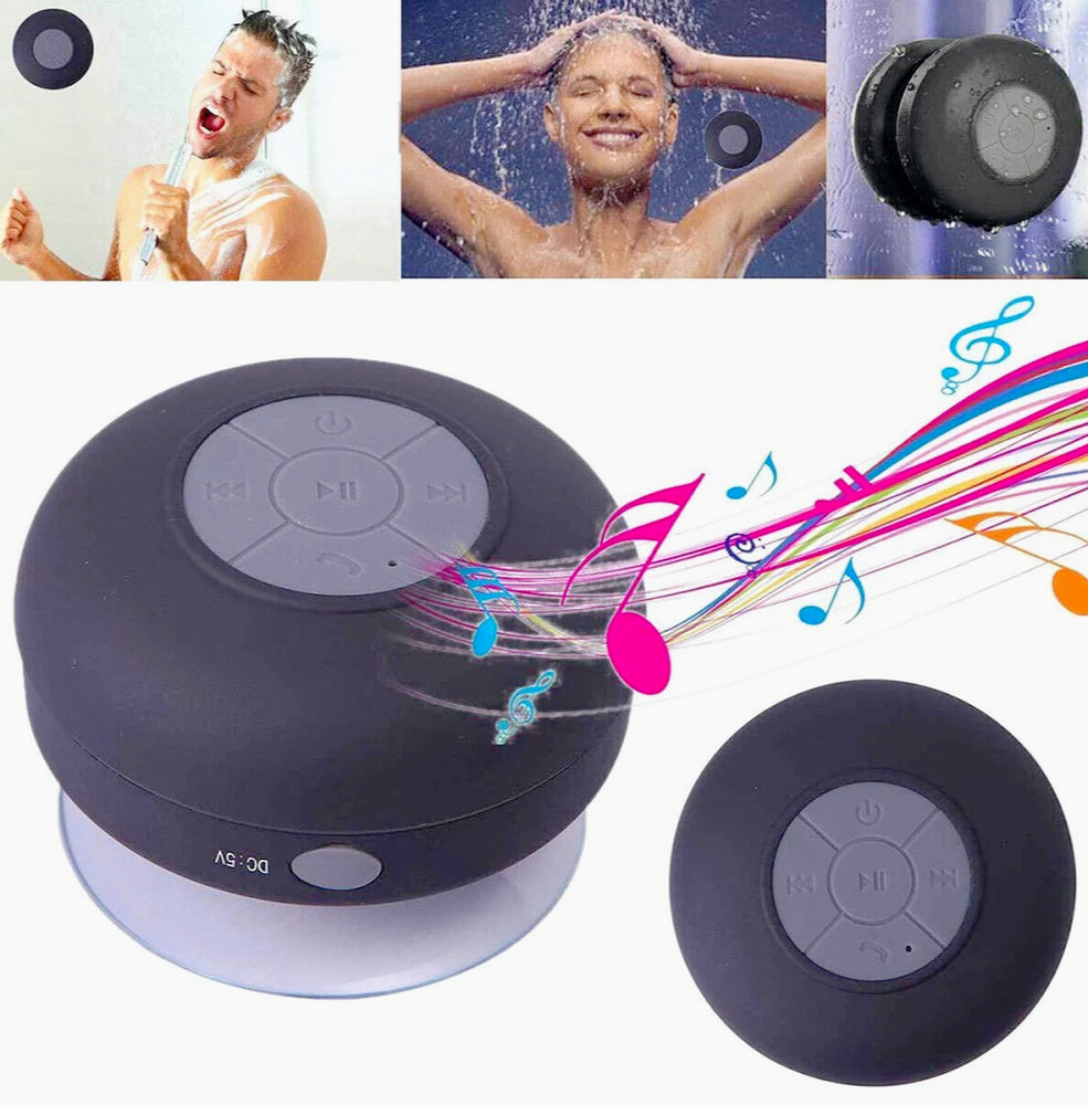Cassa Bluetooth ricaricabile impermeabile – con microfono e ventosa - ambraled