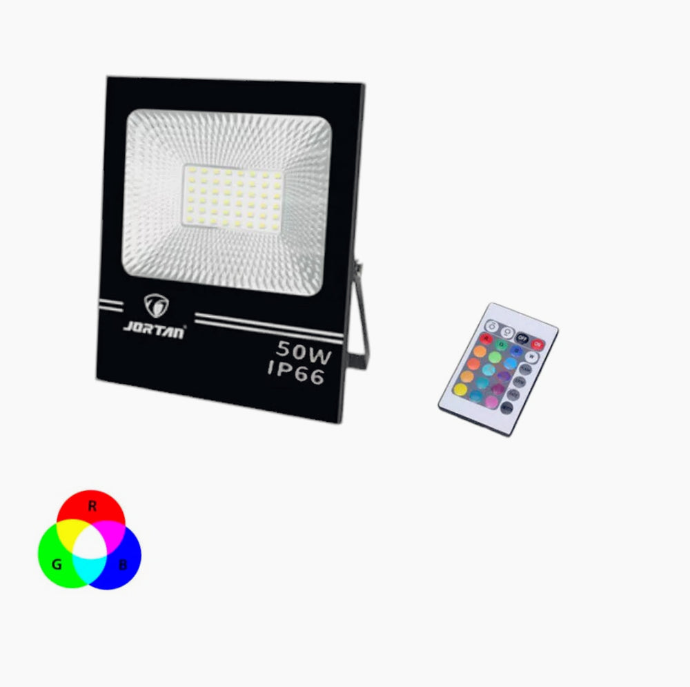 Faro LED RGB 30/50/100W – telecomando interno/esterno - ambraled