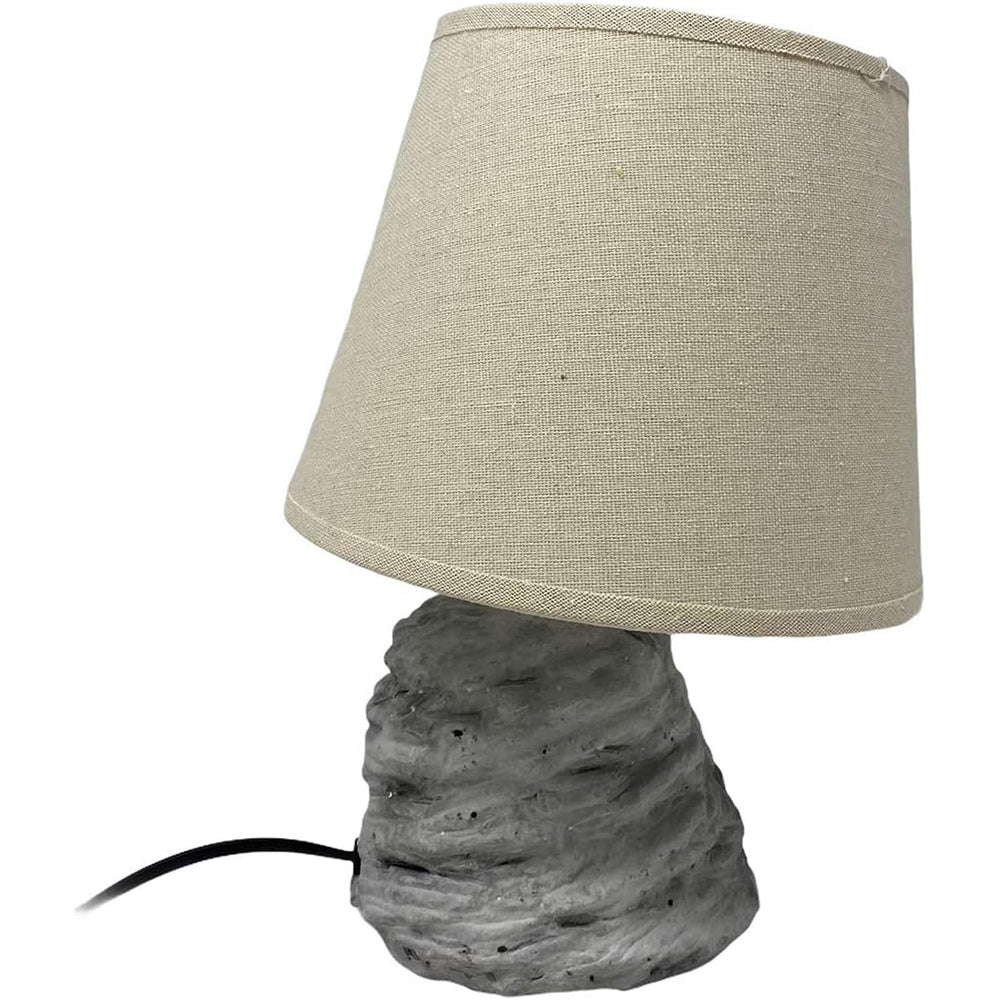 Lume effetto roccia – lumetto comodino tela E14 - ambraled