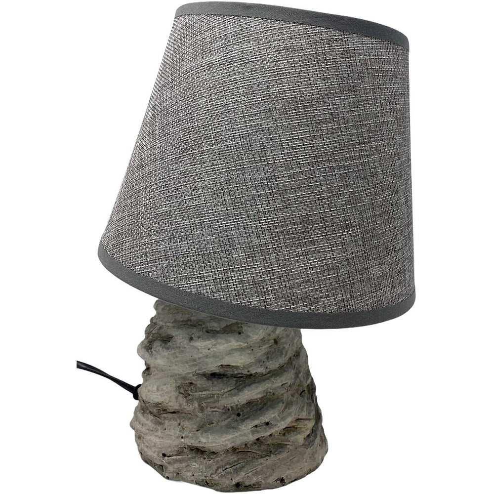 Lume effetto roccia – lumetto comodino tela E14 - ambraled