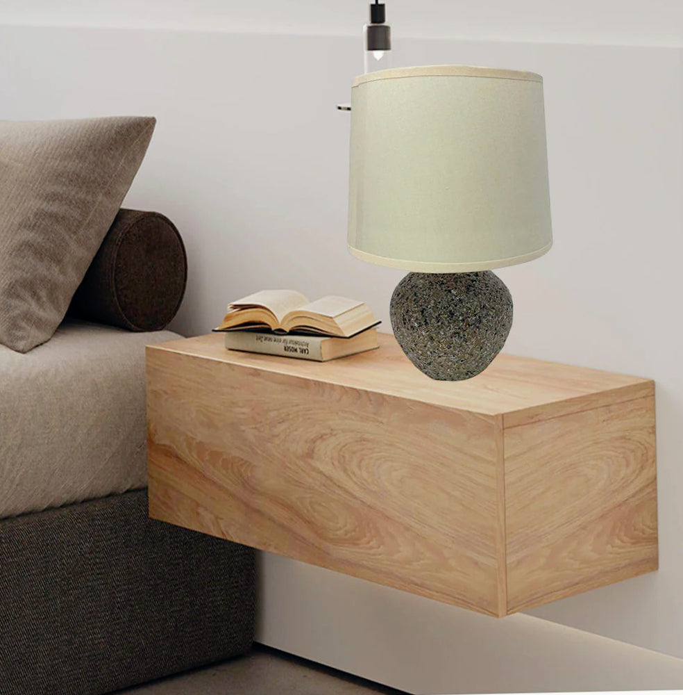 Lume in ceramica – lumetto comodino base marmo E14 - ambraled