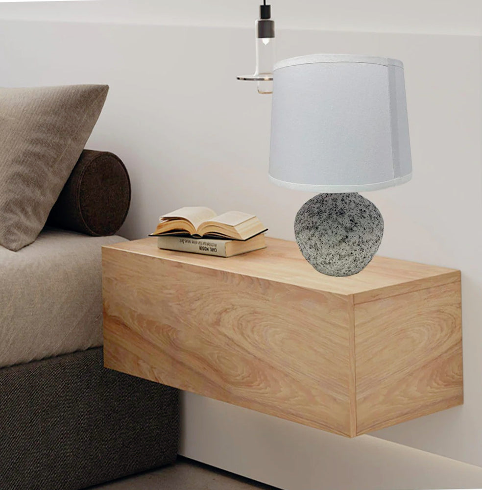 Lume in ceramica – lumetto comodino base marmo E14 - ambraled