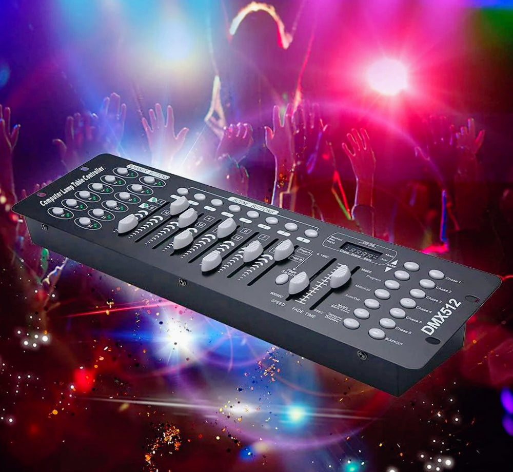 Centralina mixer luci 192 canali – DMX, display, controllo DJ - ambraled