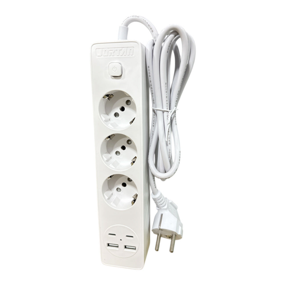 Multipresa Schuko 2-5 posti – USB-C 16A con interruttore - ambraled