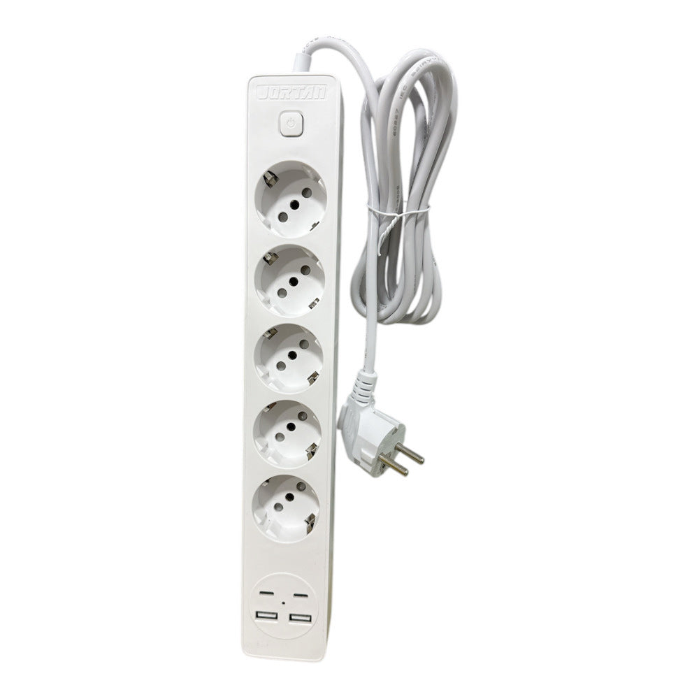 Multipresa Schuko 2-5 posti – USB-C 16A con interruttore - ambraled
