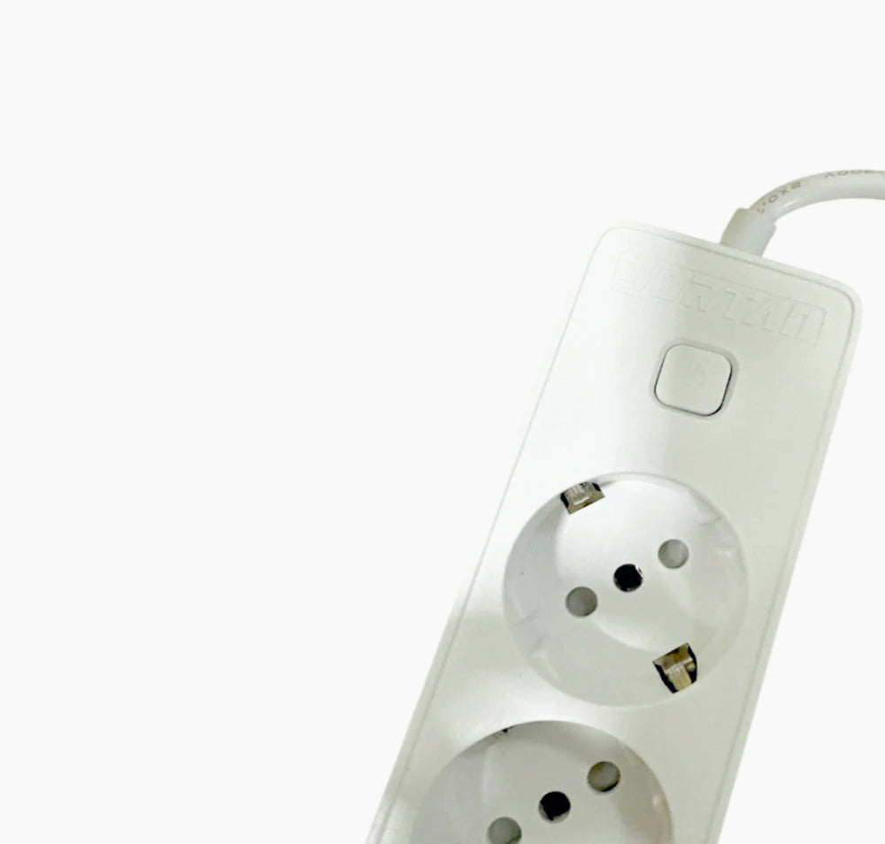 Multipresa Schuko 2-5 posti – USB-C 16A con interruttore - ambraled