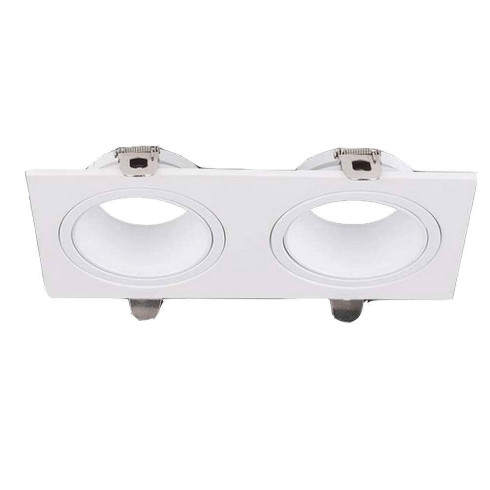 Portafaretto doppio con diffusore rettangolare – Illuminazione regolabile per controsoffitto - ambraled
