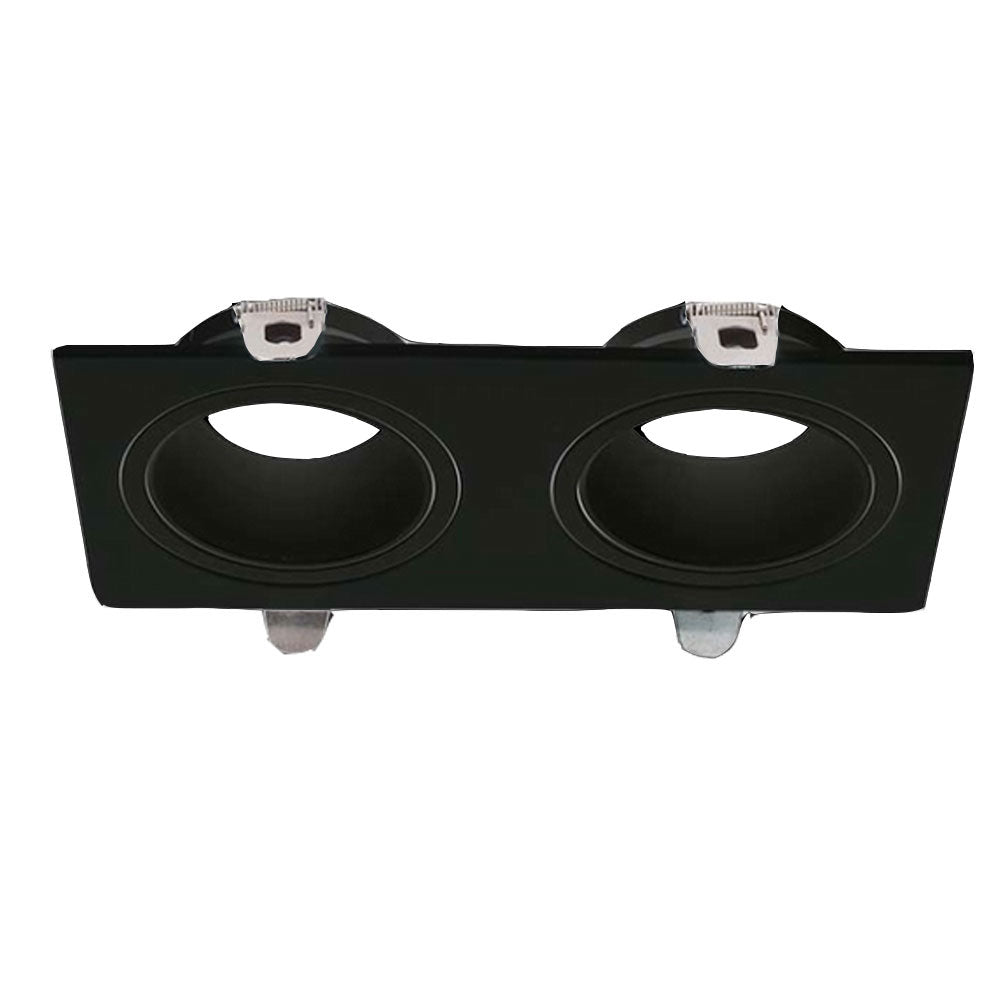 Portafaretto doppio con diffusore rettangolare – Illuminazione regolabile per controsoffitto - ambraled