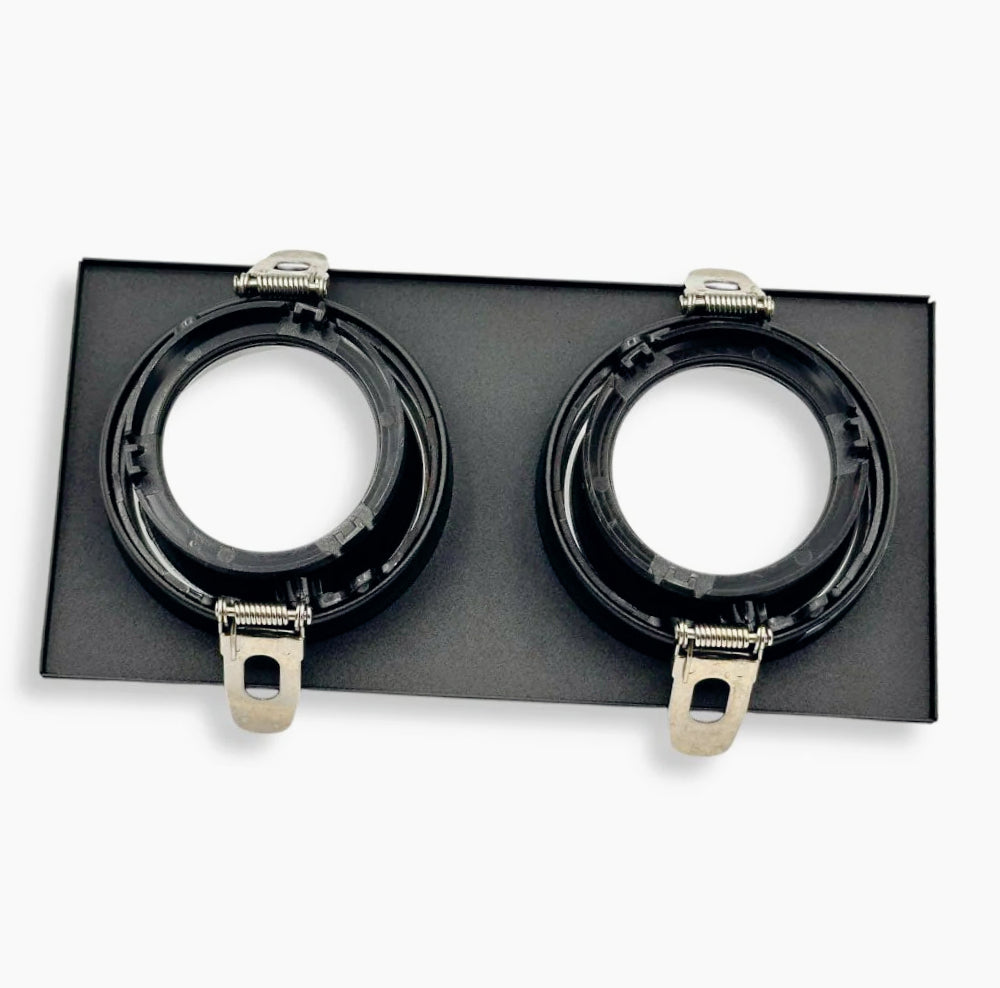 Portafaretto doppio con diffusore rettangolare – Illuminazione regolabile per controsoffitto - ambraled