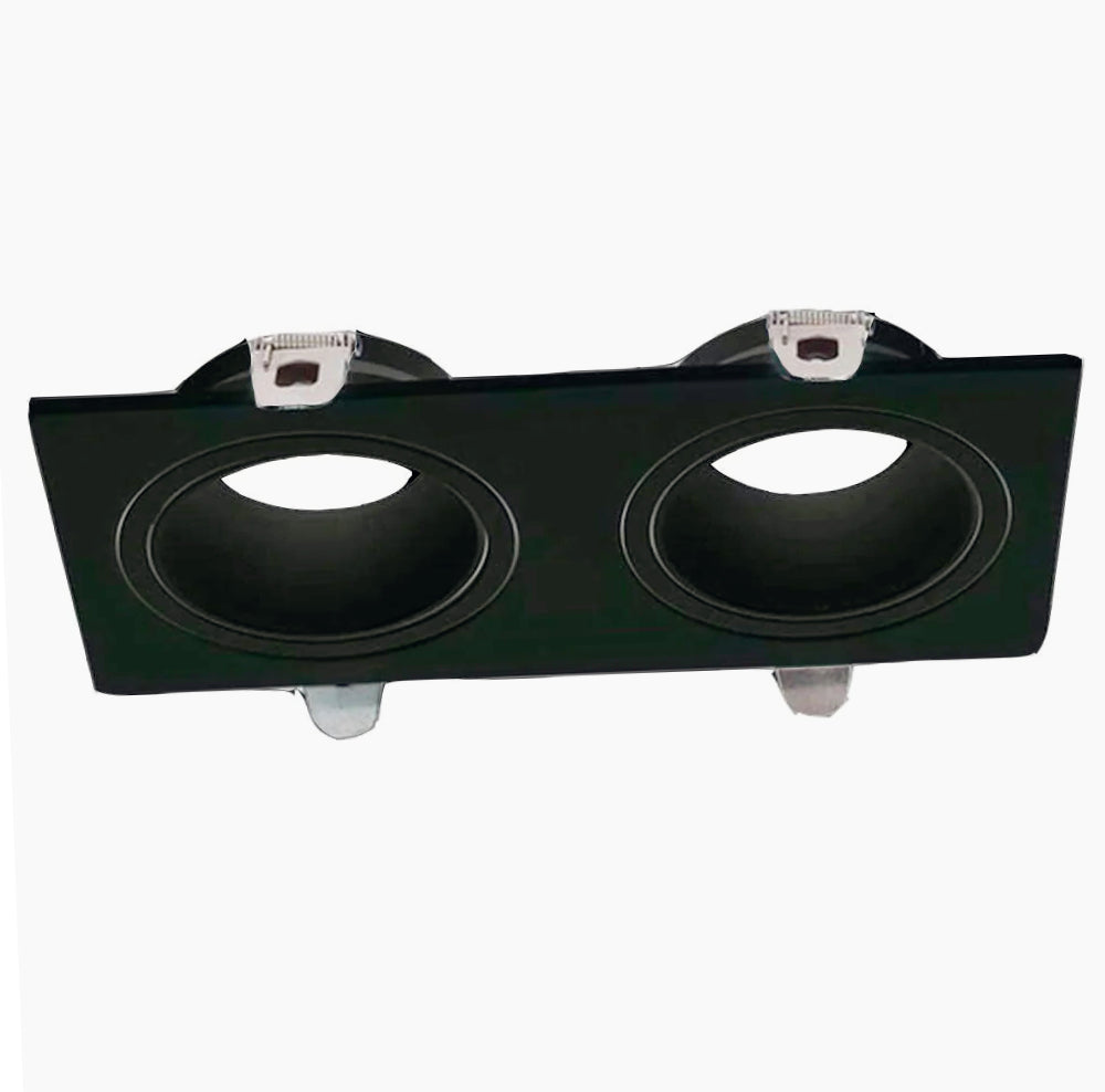 Portafaretto doppio con diffusore rettangolare – Illuminazione regolabile per controsoffitto - ambraled