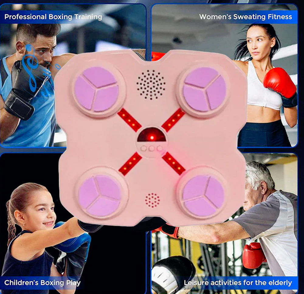 Punching Ball elettrico ricaricabile – Con luci LED, musica Bluetooth e cassa illuminata
