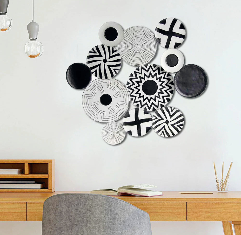 Quadro decorativo in metallo etnico – Pannello artistico per parete moderno