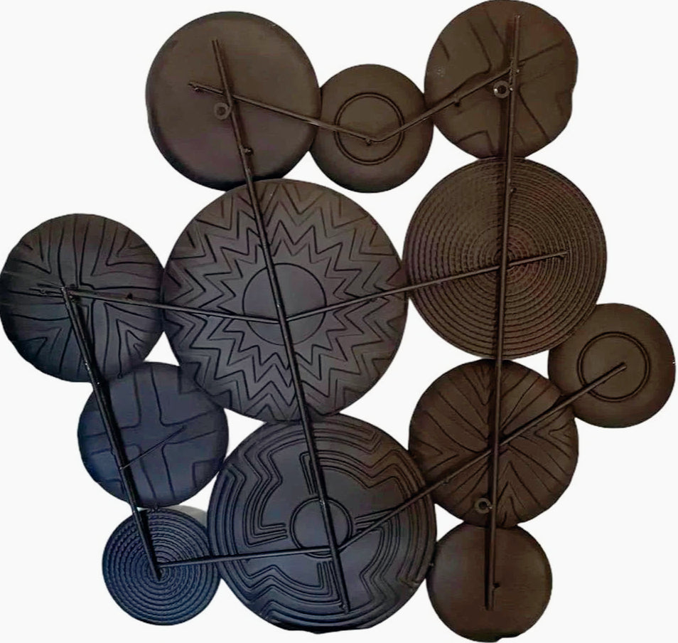 Quadro decorativo in metallo etnico – Pannello artistico per parete moderno