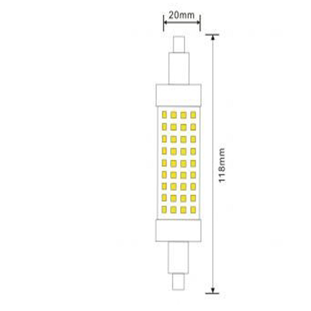 Lampadina led attacco R7S 12 Watt luce bianca calda naturale - ambraled