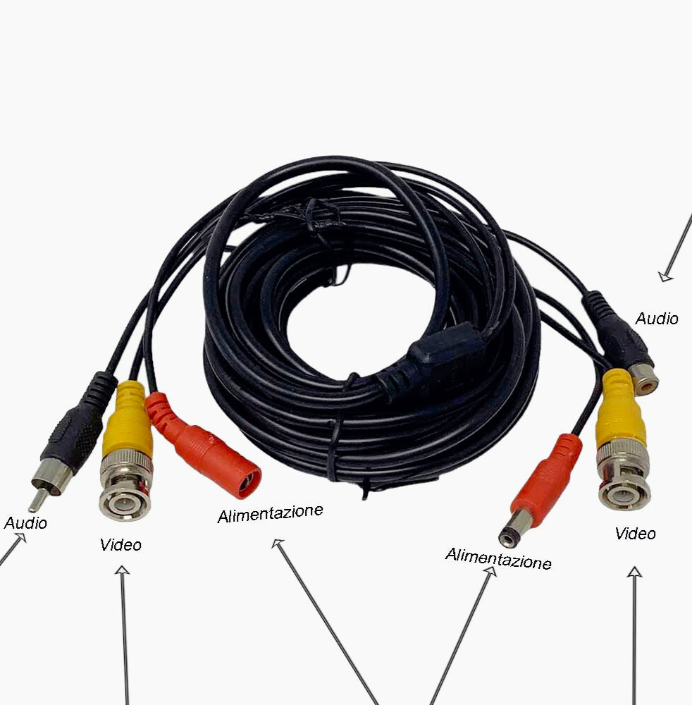 Cavo BNC 5m – per telecamere, video e RCA audio - ambraled
