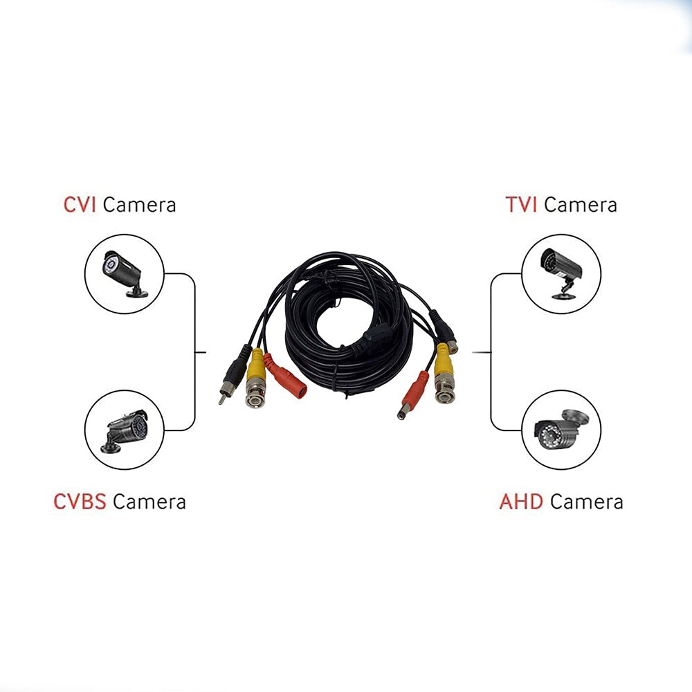Cavo BNC per telecamere 10 MT videosorveglianza audio e video RCA - ambraled
