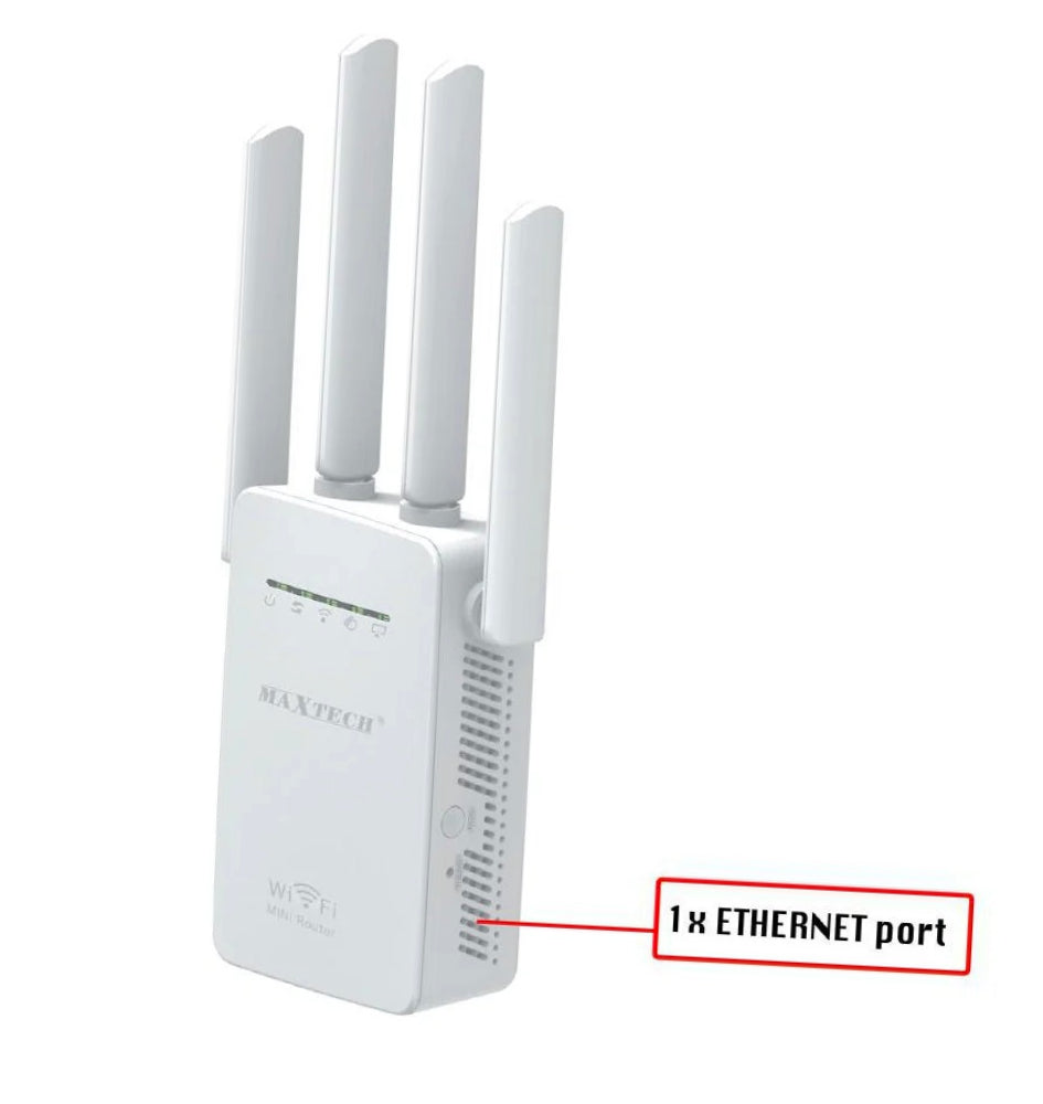 Extender Wi-Fi 2.4G – 4 antenne 300Mbps amplificatore router - ambraled