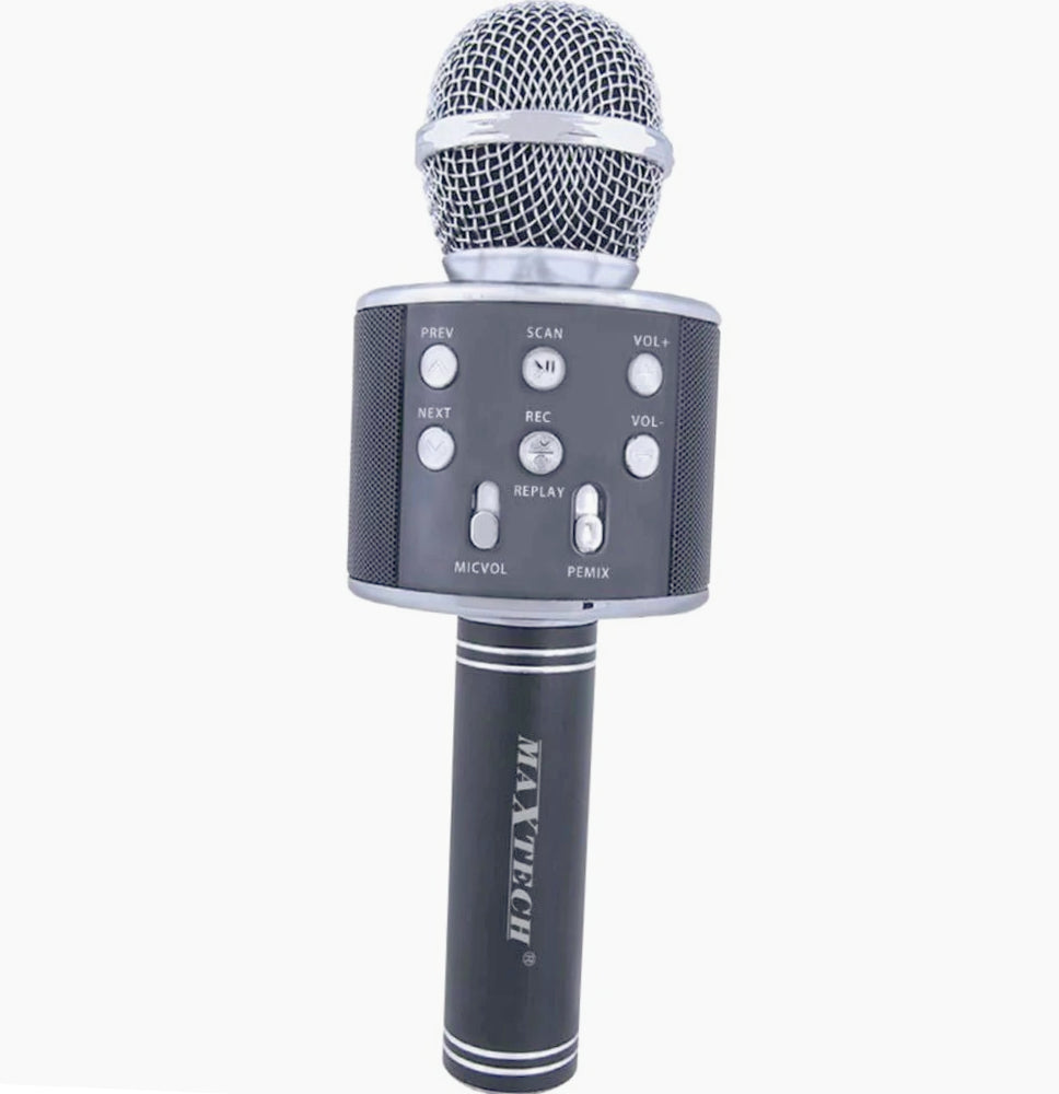 Microfono Bluetooth karaoke – con cassa, REC, TF e USB - ambraled