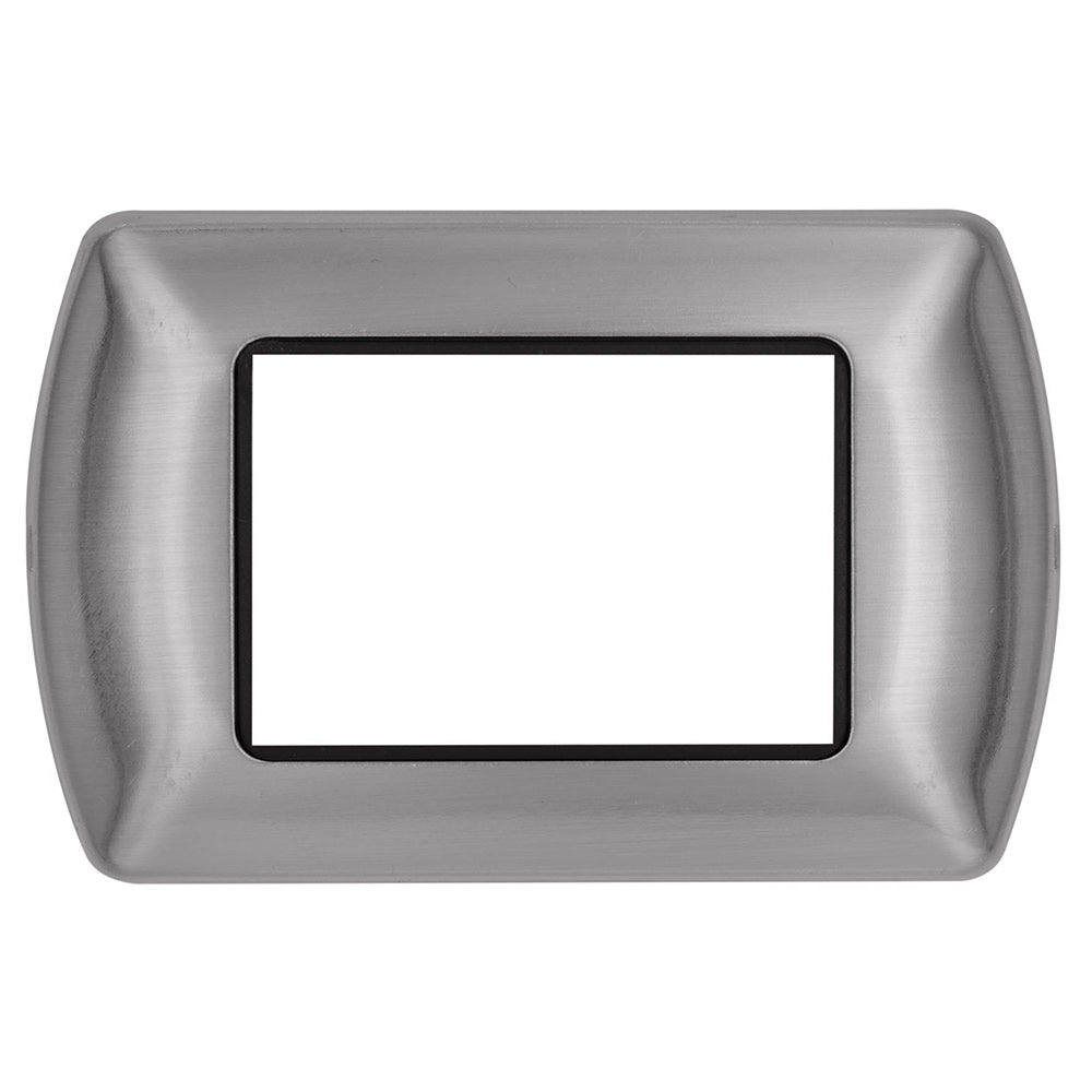 Placchetta argento opaco 3-7 posti compatibile living international - ambraled