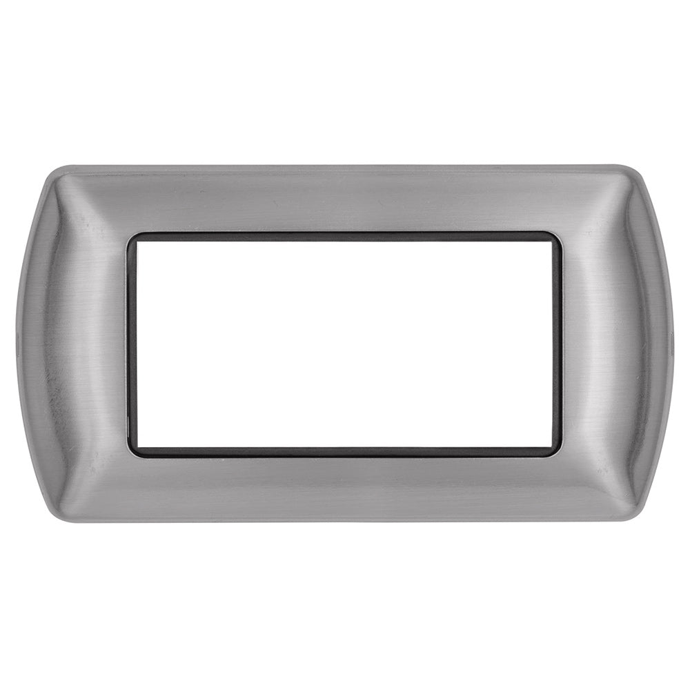 Placchetta argento opaco 3-7 posti compatibile living international - ambraled