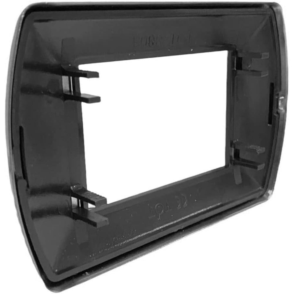 Placchetta argento opaco 3-7 posti compatibile living international - ambraled