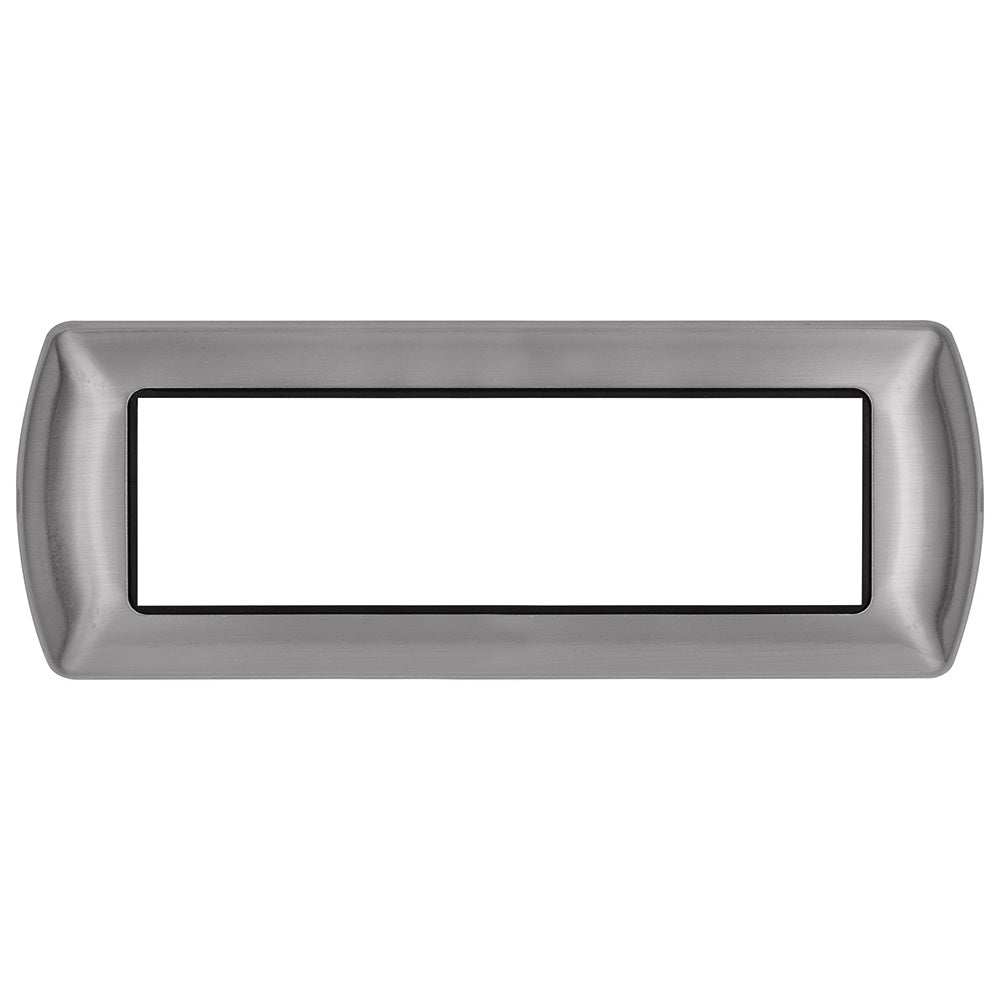 Placchetta argento opaco 3-7 posti compatibile living international - ambraled