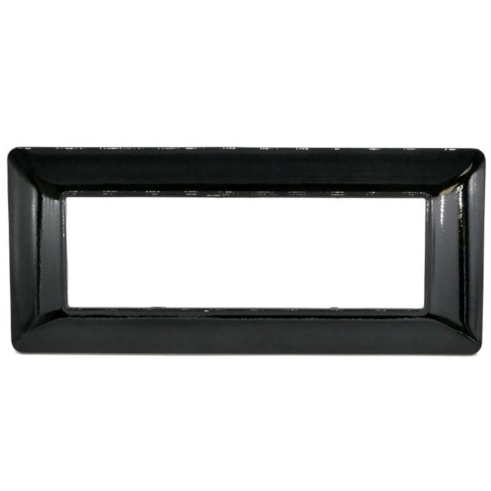 Placchetta 3 4 7 posti nero compatibile con matix - ambraled