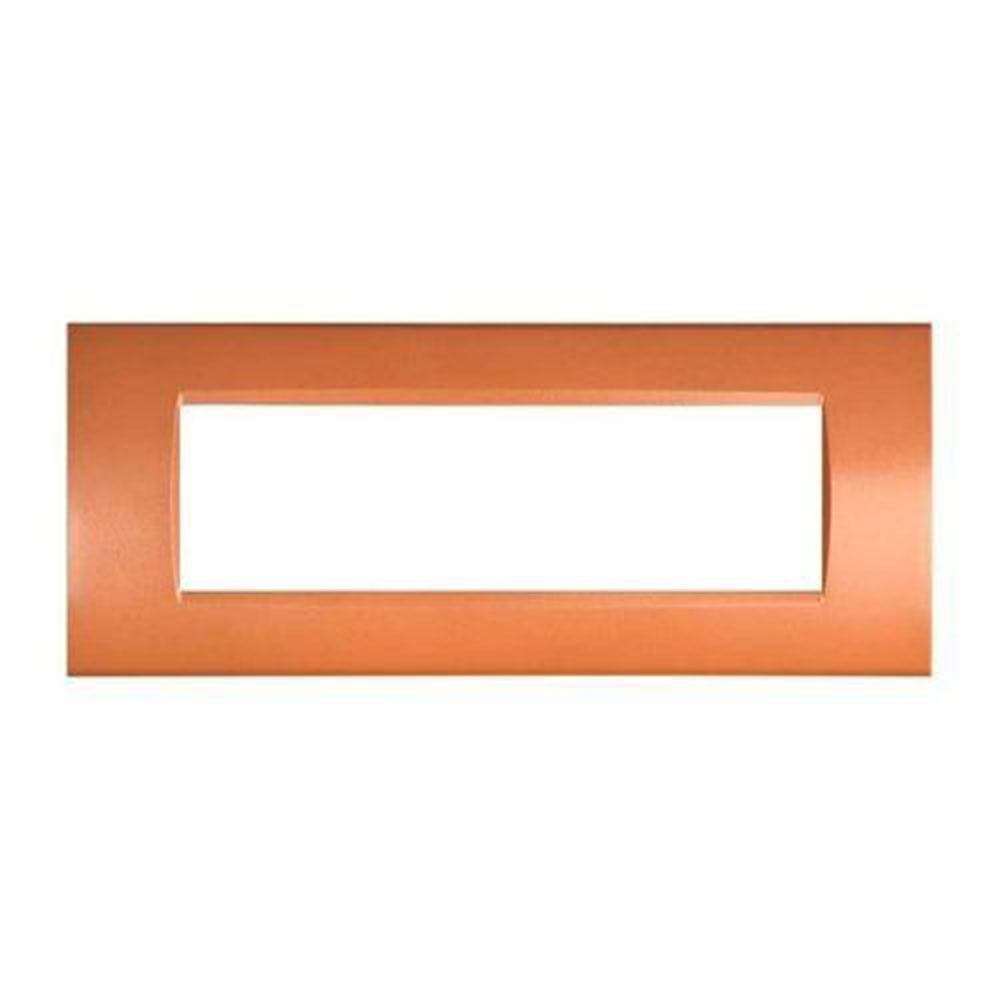 Placchetta arancio 3-7 posti compatibile living light cassetta 503 - ambraled