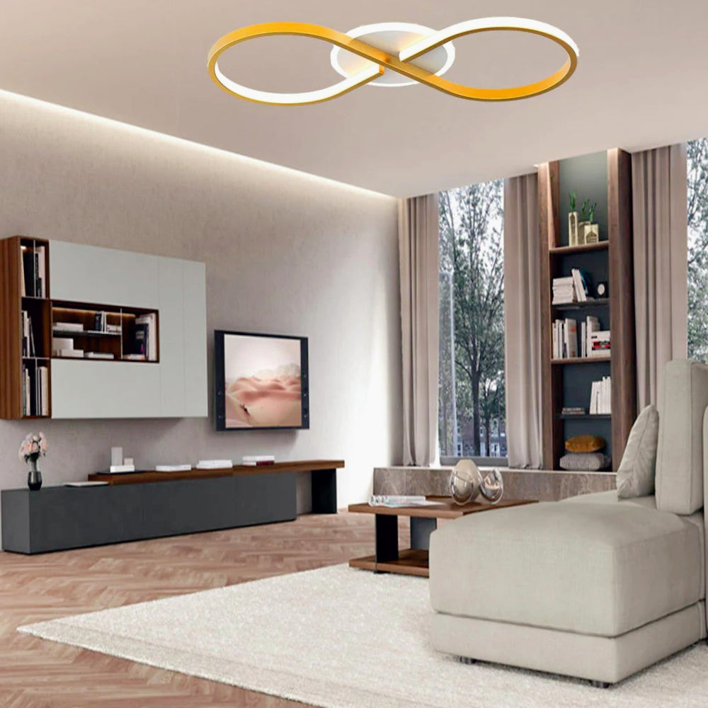 Plafoniera LED "Infinito Oro" 22W - Design applique con luce regolabile 6500K/4000K - ambraled