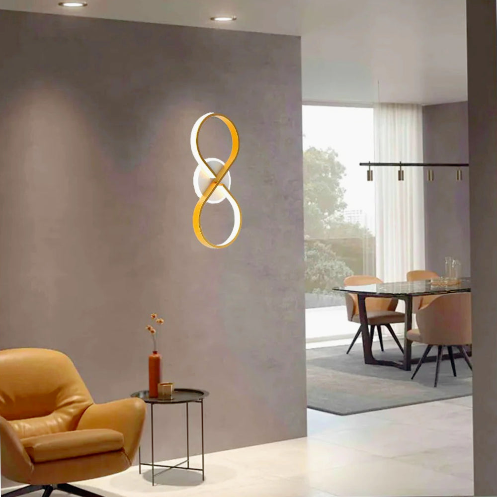 Plafoniera LED "Infinito Oro" 22W - Design applique con luce regolabile 6500K/4000K - ambraled