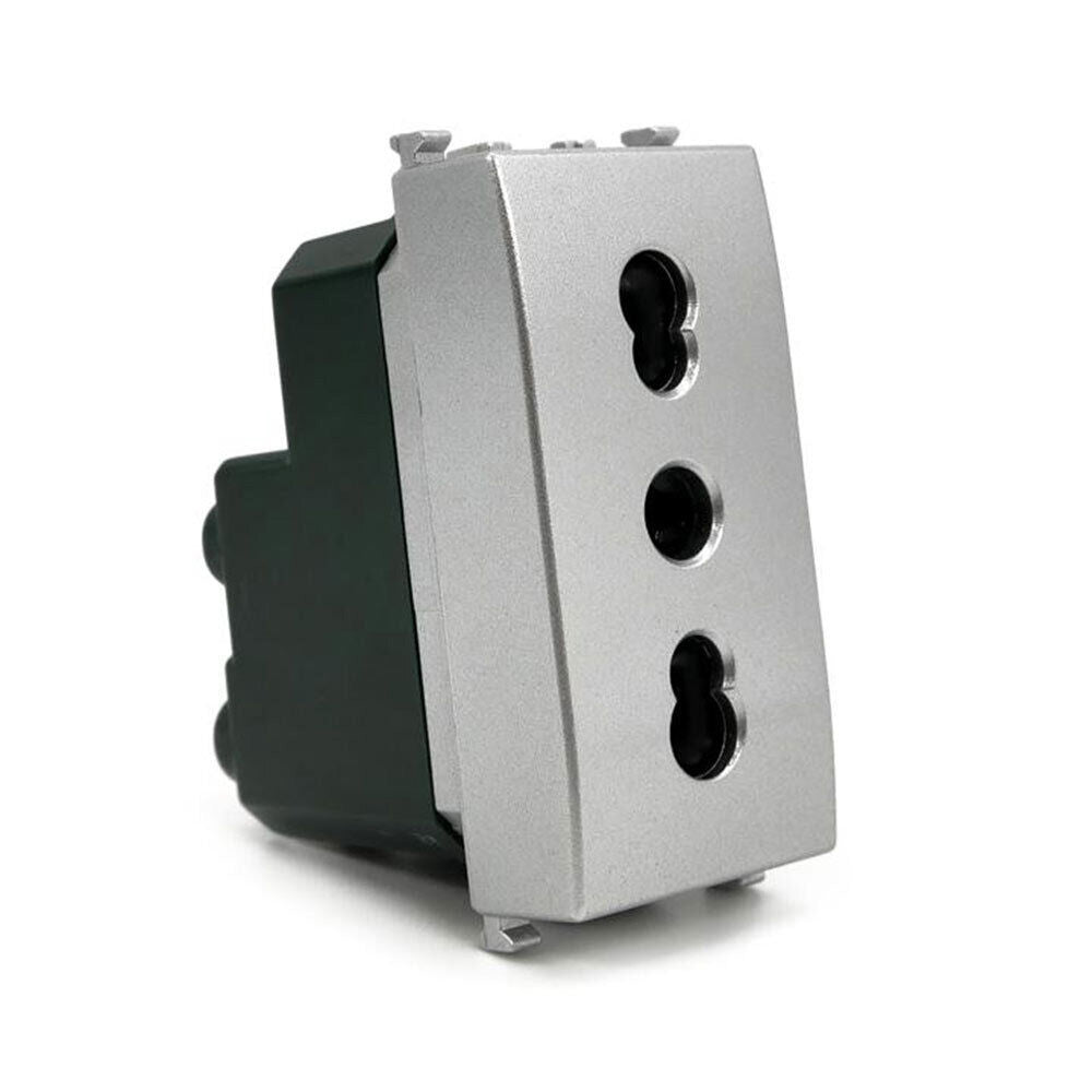 Prese bipasso 10-16A – Compatibili Vimar Plana, con messa a terra - ambraled