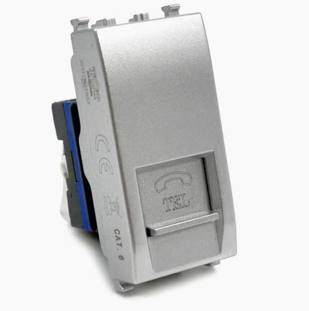 Presa telefonica RJ11 – Compatibile con Vimar Plana (presa telefono) - ambraled