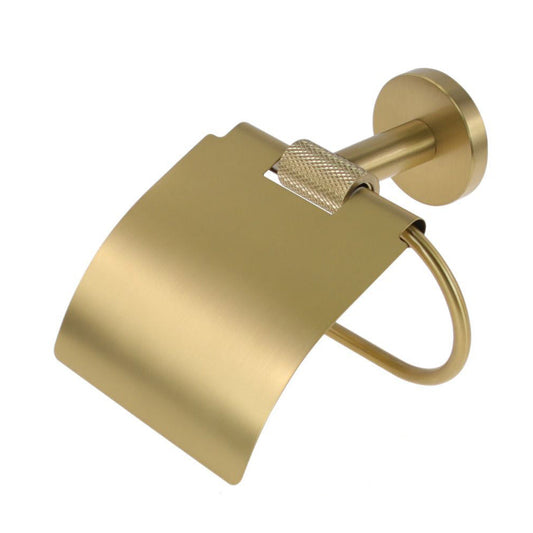 Porta rotolo per carta igienica acciaio oro modello Stella