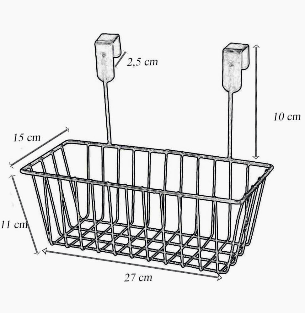 Cestino porta oggetti – appendi a ante/cassetti cucina/bagno - ambraled