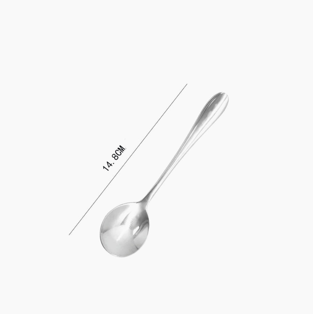 Set 6 cucchiaini da tè in acciaio inox, posate per caffè e dolci - ambraled