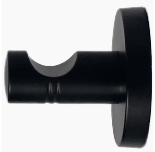 Gancio muro nero opaco – per accappatoio e asciugamani - ambraled