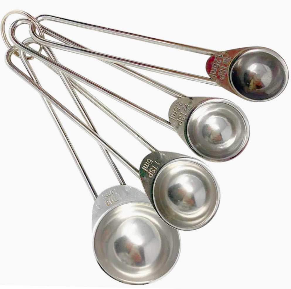Set 4 cucchiai dosatori per liquidi e solidi in acciaio inox - ambraled