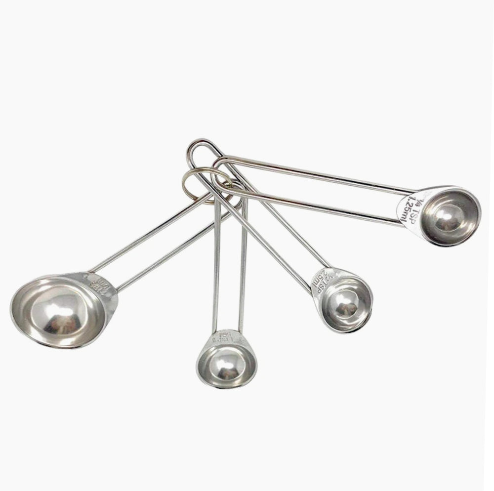 Set 4 cucchiai dosatori per liquidi e solidi in acciaio inox - ambraled