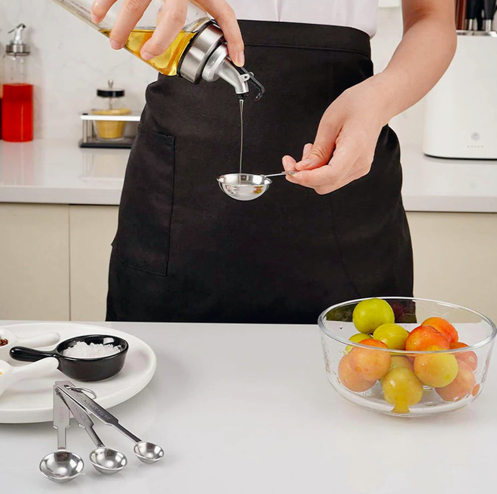 Set 4 cucchiai dosatori per liquidi e solidi in acciaio inox - ambraled