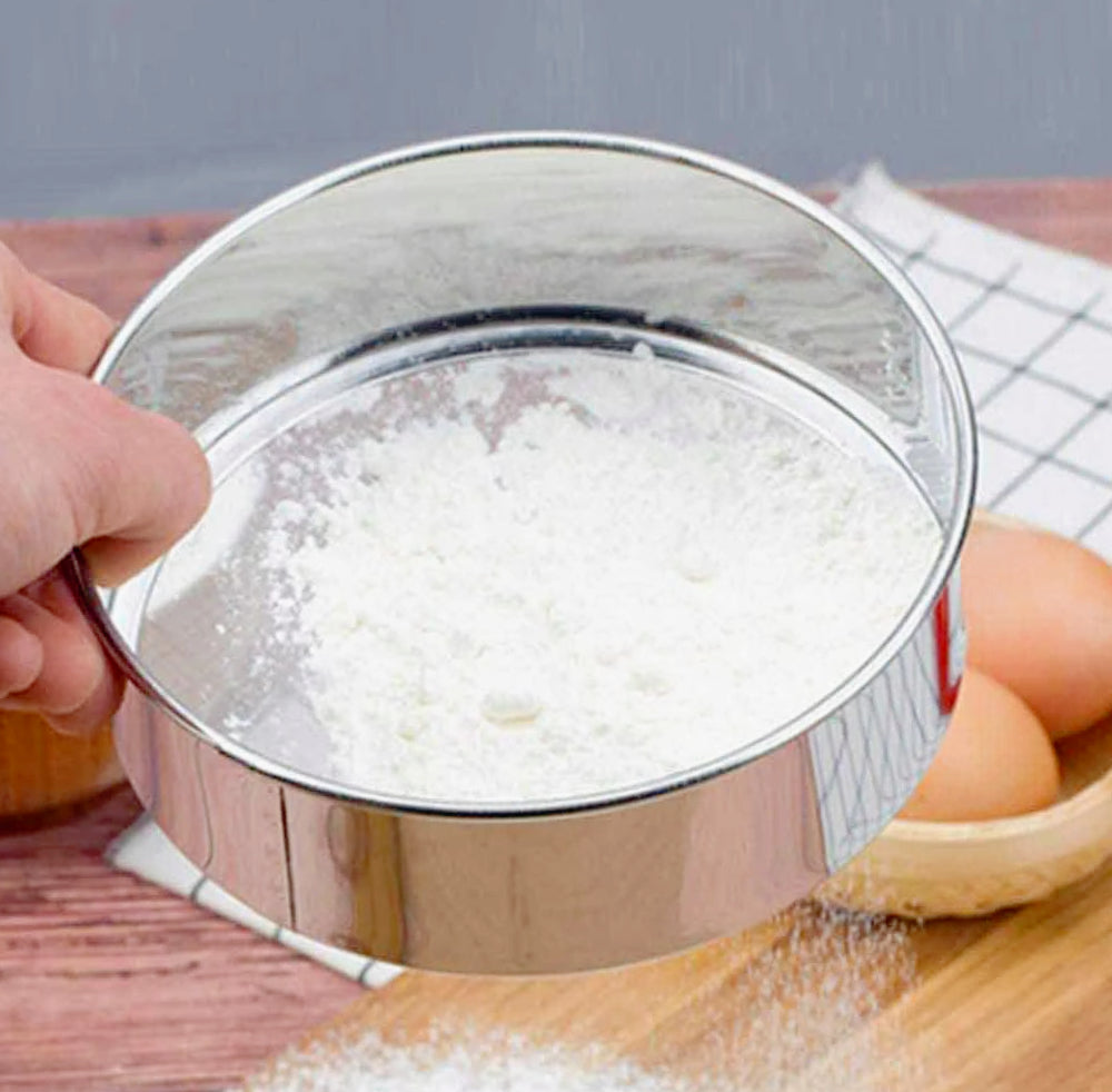 Set 3 setacci rotondi da cucina per farina, zucchero e cacao - ambraled