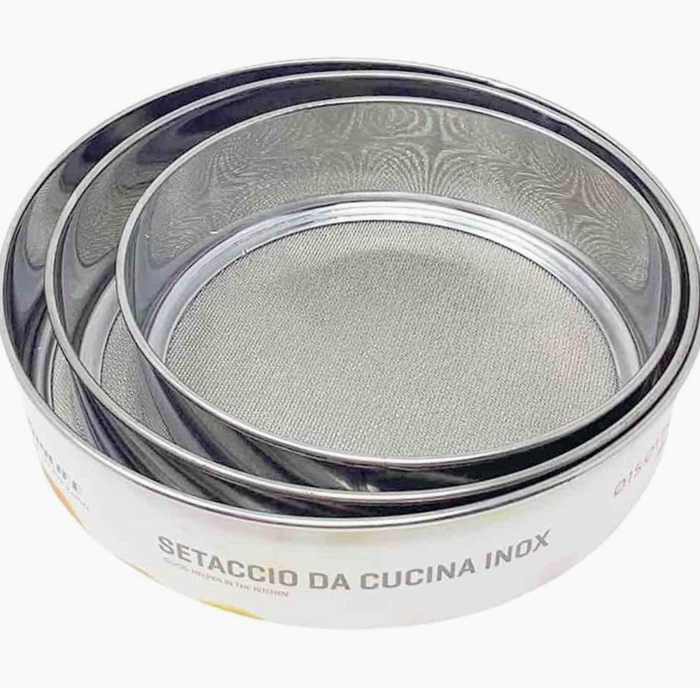 Set 3 setacci rotondi da cucina per farina, zucchero e cacao - ambraled