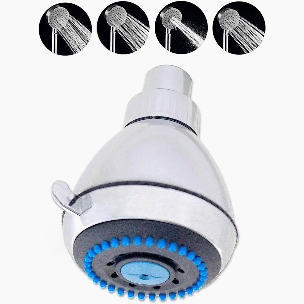 Soffione doccia rotondo multigetto Ø7,5 cm, cromato - ambraled