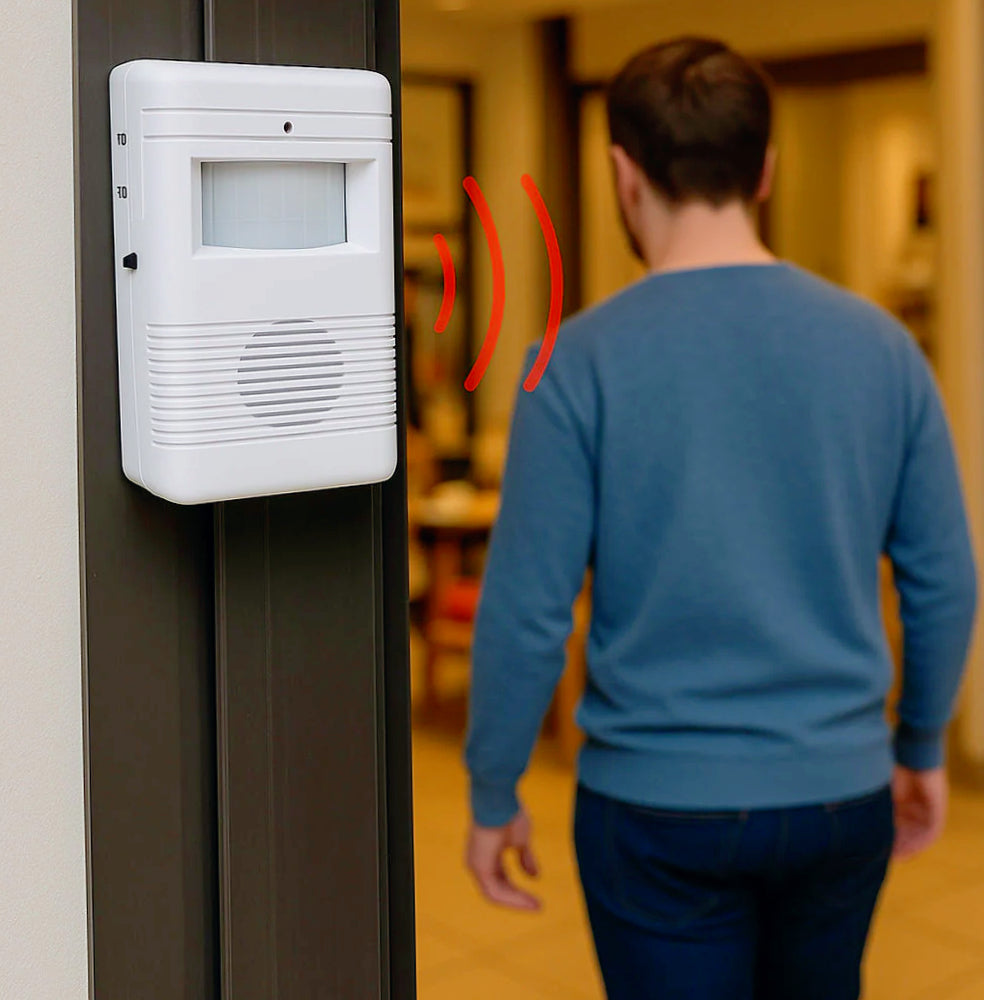 Sensore acustico di passaggio senza fili – avvisatore allarme per sicurezza domestica
