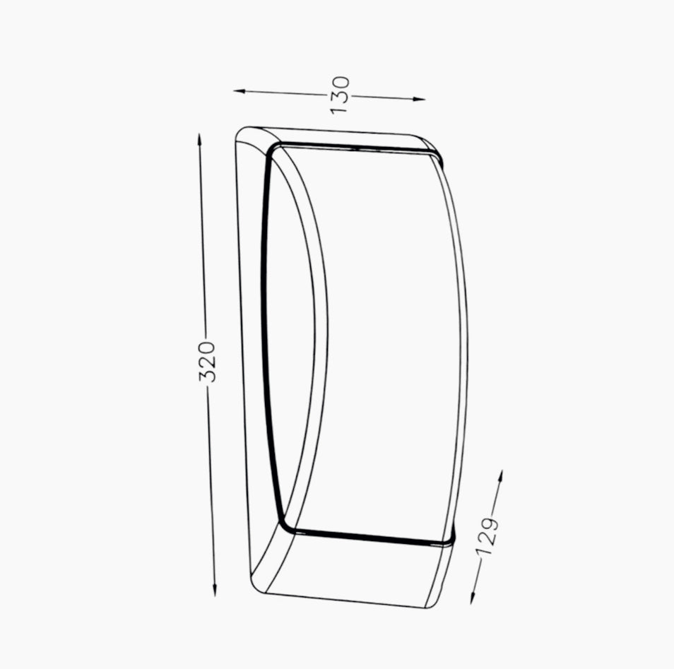 Applique a parete per esterni – Lampada da muro E27, colori grigio e bianco, protezione IP54 - ambraled
